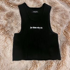 For Those Who Sin Cropped Tank
